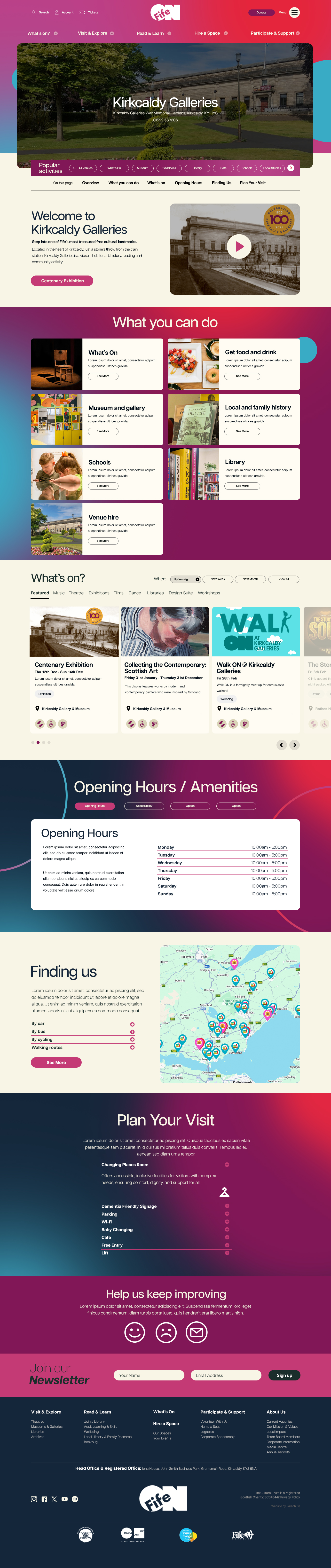 Venue Overarching wireframe
